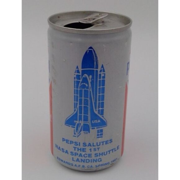 Vintage Pepsi Soda Can Salutes the 1st NASA space shuttle landing 1981 Cola USA - Picture 1 of 4